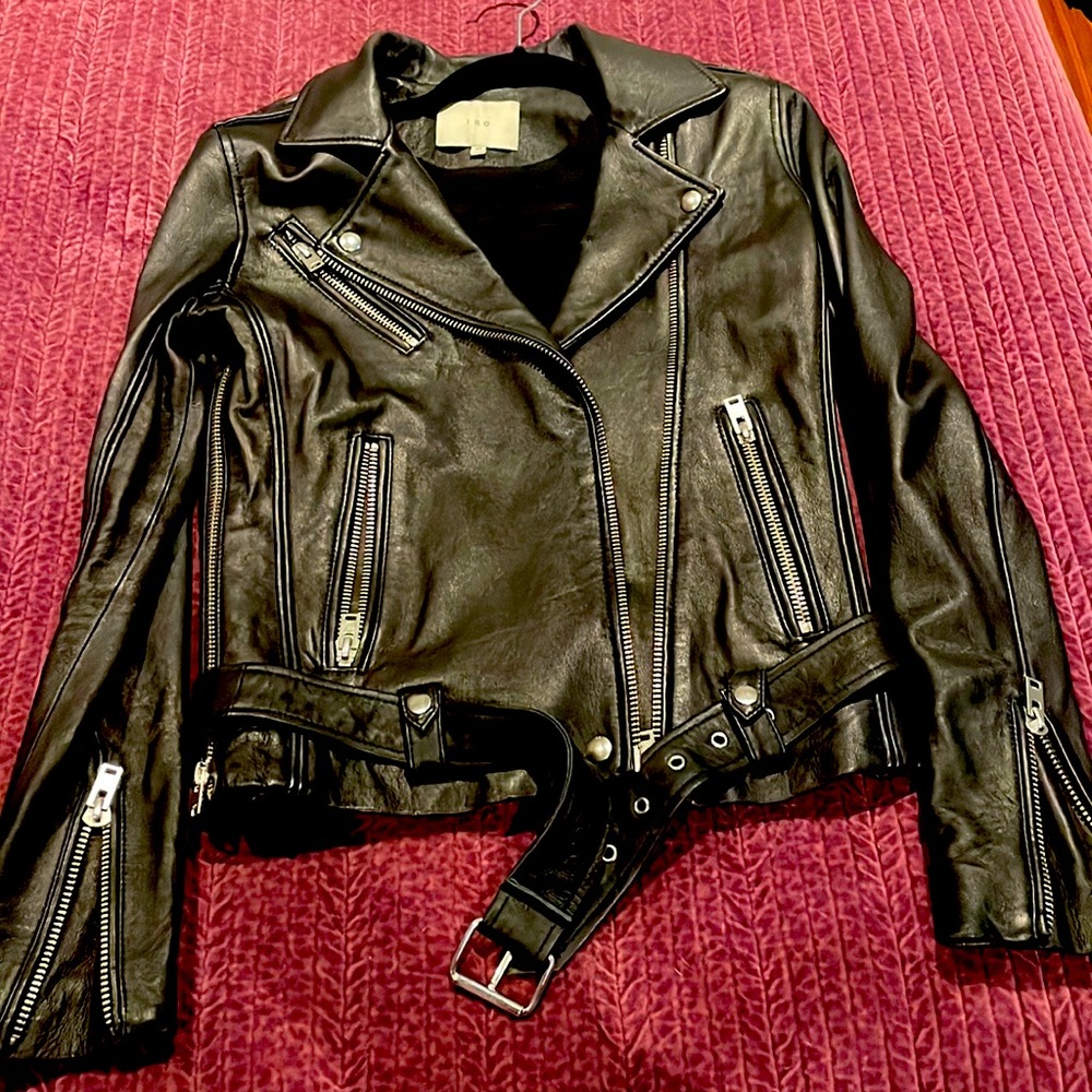 Iro black Moto leather jacket size 38